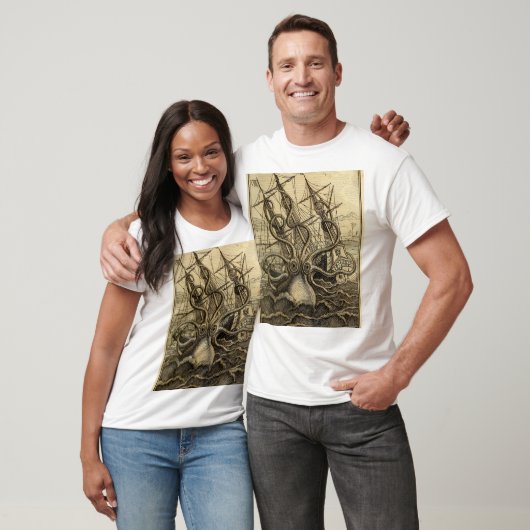  Kraken Print T-shirt (Unisex)