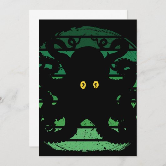 Kraken Retro Green Water Kaart (Voorkant / Achterkant)