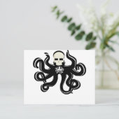 KRAKEN SKULL TATTOO ART PRINT BRIEFKAART (Staand voorkant)