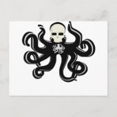 KRAKEN SKULL TATTOO ART PRINT BRIEFKAART (Voorkant)