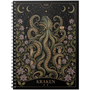 Kraken, Starlit Tarot Kunst Notitieboek