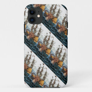 Kraken Steampunk  Giant Octopus Pattern Case-Mate iPhone Case