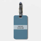 Kraken Steampunk  Octopus 3 Letter Monogram Bagagelabel (Achterkant verticaal)