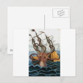 Kraken Steampunk Octopus  Briefkaart (Voorkant / Achterkant)