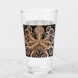 Kraken Steampunk Octopus  goud en zwart Glas