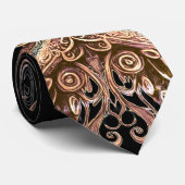 Kraken Steampunk Octopus goud en zwart Stropdas (Opgerold)