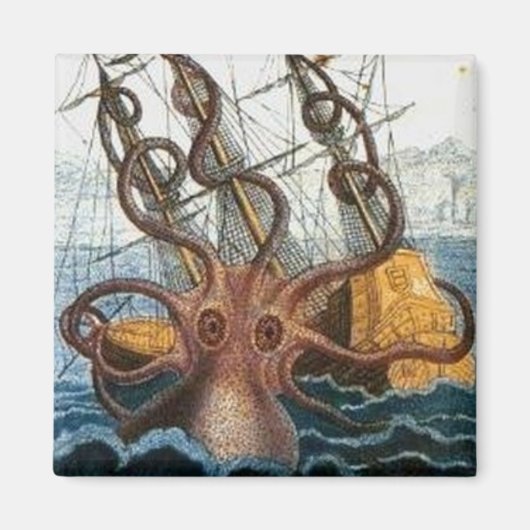 Kraken Steampunk Octopus  Magneet (Voorkant)