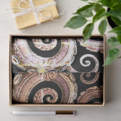 Kraken Steampunk Octopus Ornate Gold Black Tissuepapier (Geschenk)