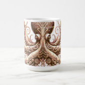 Kraken Steampunk Octopus Sieraad Goud Wit Koffiemok (Center)