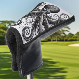 Kraken Steampunk Octopus  Zwart Golfheadcover