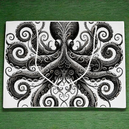 Kraken Steampunk Octopus Zwart Groot Cadeauzakje