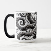 Kraken Steampunk Octopus  Zwart Magische Mok (Links)