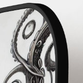 Kraken Steampunk Octopus Zwart Pickleball Paddle (Links Detail)