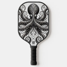 Kraken Steampunk Octopus  Zwart Pickleball Paddle