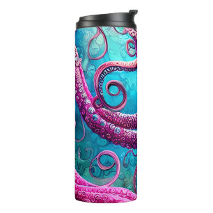 Kraken Tentacles Pink Octopus Thermosbeker
