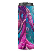 Kraken Tentacles Pink Octopus Thermosbeker (Achterkant)