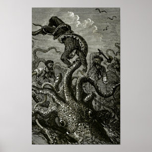 Kraken uit 20000 Leagues Under the Sea Poster