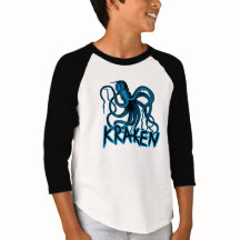 Kraken - Viking's octopusmonster op een T-shirt