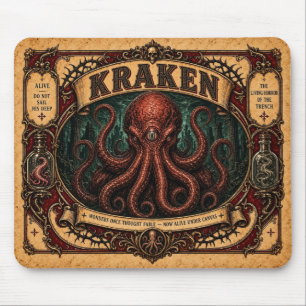 Kraken, Vintage Circus Monster Muismat
