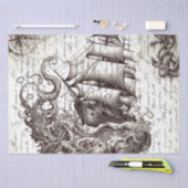 Kraken vs pirate ship nautical tissuepapier (Craft)