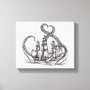Kraken Wall Art   Kraken Art   Canvas Print