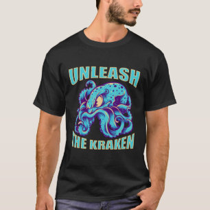 Kraken Zee Monster ontketenen de Kraken Giant Krak T-shirt