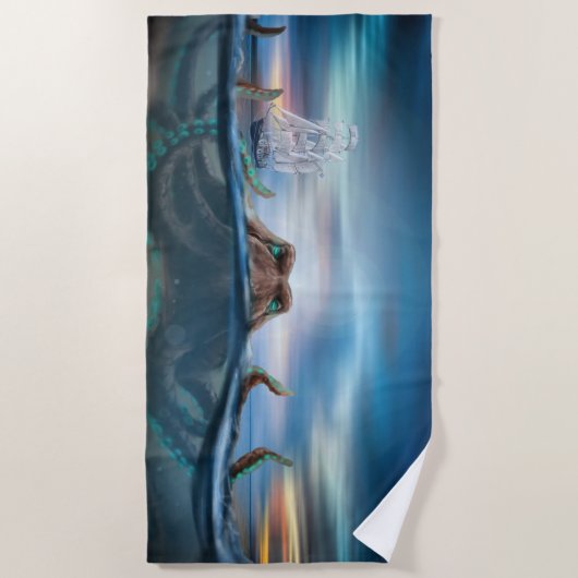 Kraken Zee Monster Strandlaken (Voorkant)