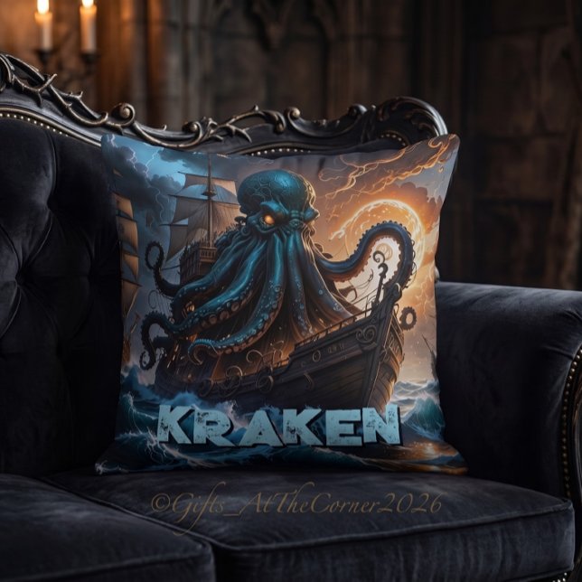 Kraken Zeemonster Kussen (Creator heeft geüpload)