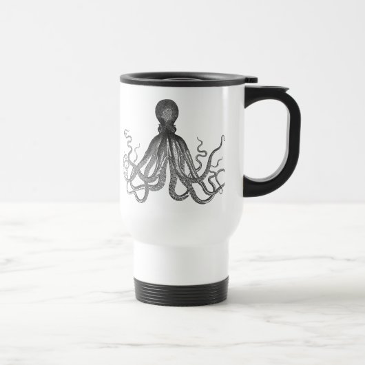 Kraken - Zwarte octopus / Cthulhu Reisbeker (Rechts)