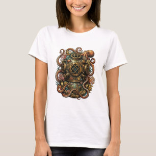 Kraken's Omarming - Vintage Duikhelm T-shirt