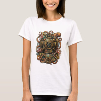 Kraken's Omarming - Vintage Duikhelm T-shirt