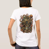 Kraken's Omarming - Vintage Duikhelm T-shirt (Achterkant)