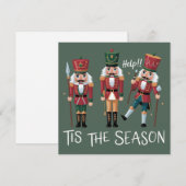 Kraker Kerstmis is het seizoen Groep Kerstmis  Feestdagenkaart (Voorkant / Achterkant)