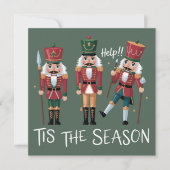 Kraker Kerstmis is het seizoen Groep Kerstmis  Feestdagenkaart (Voorkant)