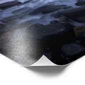 Krakjes en Rocks langs de Ocean Shoreline Foto Afdruk (Hoek)