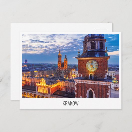 Krakow, briefkaart Polen (Voorkant / Achterkant)