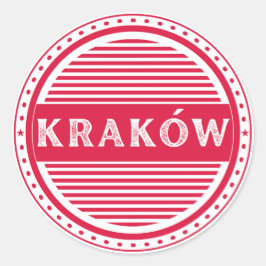 Krakow City Pride Emblem – Polish Identity Ronde Sticker