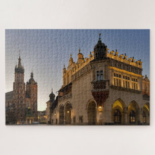 Krakow Cloth Hall en Basilica Jigzaag Puzzle Legpuzzel