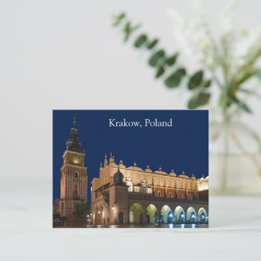 Krakow Cloth Hall Poland Briefkaart (Staand voorkant)