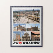 Kraków - I Love - Polen - Legpuzzel (Verticaal)