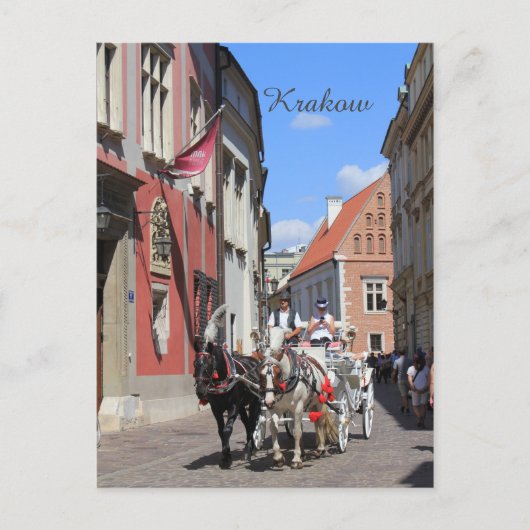 Krakow, Mariacki Church, St Mary's kerk, giften Briefkaart (Voorkant)