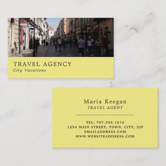 Kraków Old Town, Polen, reisagent Visitekaartje (Voorkant / Achterkant)