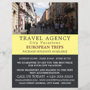 Kraków Oude Stad, Polen, Reisagentschap Flyer