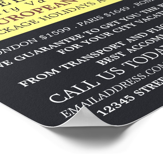 Kraków Oude Stad, Polen, Reisbureau Reclame Poster (Hoek)