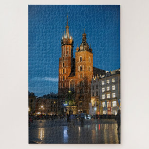 Krakow Poland Bazylika Mariacka, kerk van Onze Lad Legpuzzel