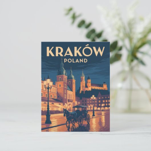Krakow Poland Briefkaart (Staand voorkant)