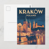 Krakow Poland Briefkaart (Voorkant / Achterkant)