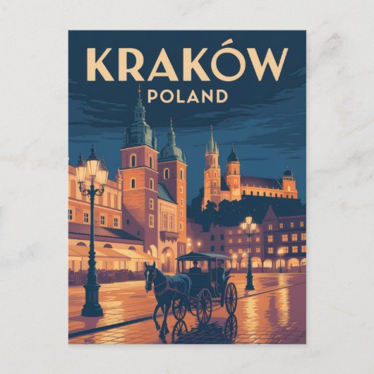 Krakow Poland Briefkaart (Voorkant)