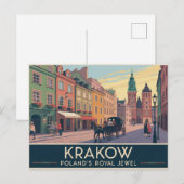 Krakow Poland Briefkaart (Voorkant / Achterkant)