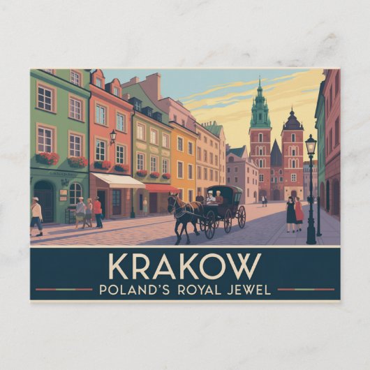 Krakow Poland Briefkaart (Voorkant)